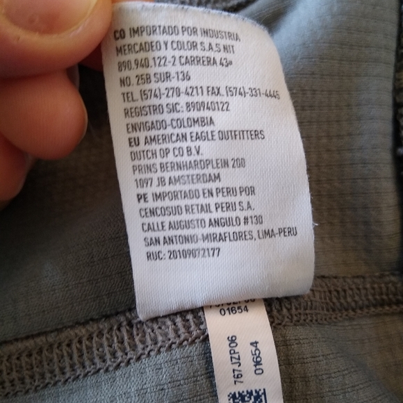 NWOTS AE Active FLEX Thermal Waffle Pullover Hoodie Gray Large American Eagle - Picture 12 of 12